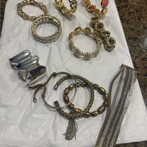 Elegant Gold and Silver Jewelry Set